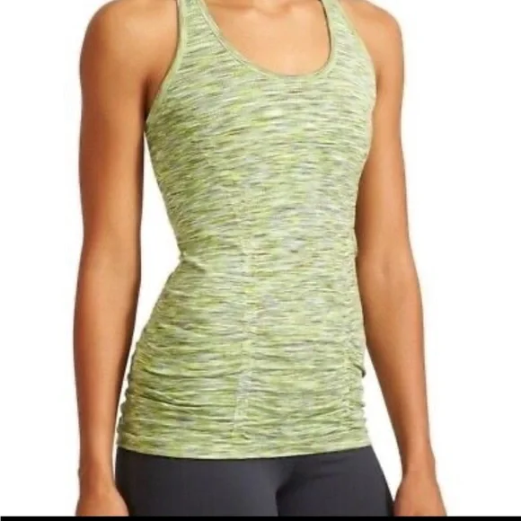 ATHLETA Fast Track Ruched Compression Tank Top Green Gray size medium - Picture 1 of 7